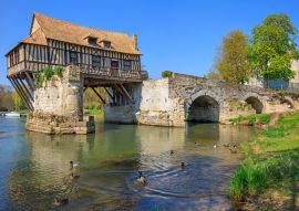 Lais Puzzle - Alte Mühle auf der Seine-Brücke, Vernon, Normandie, Frankreich - 100, 200, 500 & 1.000 Teile