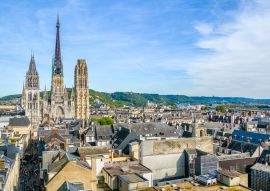 Lais Puzzle - Panoramablick auf Rouen, mit der gotischen Kathedrale Notre-Dame, an einem sonnigen Nachmittag. Normandie, Frankreich - 100, 200, 500 & 1.000 Teile