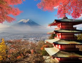 Lais Puzzle - Mount Fuji Japan in Herbstfarben - 40 Teile