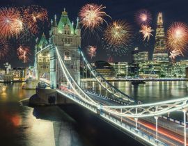 Lais Puzzle - Feuerwerk an der Tower Bridge in London - 40 Teile