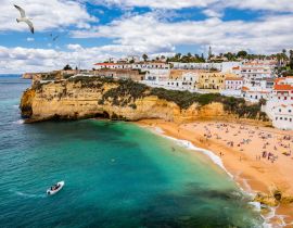 Lais Puzzle - Fischerdorf Carvoeiro mit schönem Strand, Algarve, Portugal - 40 Teile