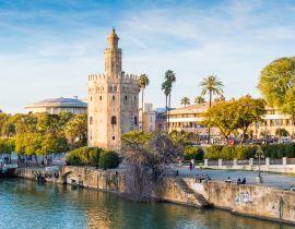 Lais Puzzle - Der Torre del Oro Turm in Sevilla, Andalusien, Spanien - 40 Teile