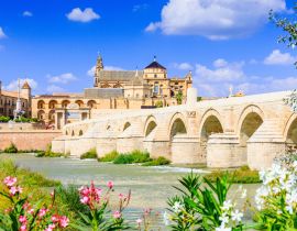 Lais Puzzle - Cordoba, Spanien. Die römische Brücke und Moschee (Kathedrale) am Fluss Guadalquivir. - 40 Teile