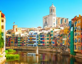 Lais Puzzle - Bunte Häuser am Fluss Onyar in Girona, Katalonien, Spanien - 40 Teile