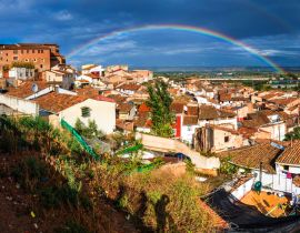Lais Puzzle - Calahorra, La Rioja, Spanien, mit Regenbogen - 40 Teile