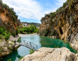 Lais Puzzle - Bolbaite Fluss und Wasserfall, nahe Ontinyent, Comunidad Valenciana, Spanien - 40 Teile