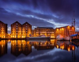 Lais Puzzle - Gloucester - Docks bei Nacht - 40 Teile