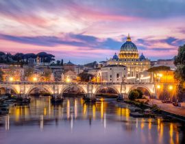 Lais Puzzle - Sonnenuntergang Aussicht Petersdom, Rom - 40 Teile