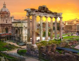 Lais Puzzle - Ruinen des Forum Romanum bei Sonnenuntergang, Rom - 40 Teile