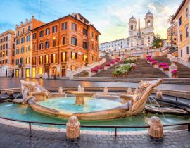 Lais Puzzle - Piazza di Spagna in Rom, Italien. Spanische Schritte am Morgen. Rom Architektur und Wahrzeichen - 40 Teile