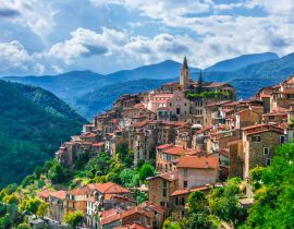 Lais Puzzle - Ansicht von Apricale in der Provinz von Imperia, Ligurien, Italien - 40 Teile
