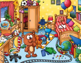 Lais Puzzle - Kinderzimmer mit vielen Gegenständen - Wimmelbild - 40 Teile