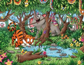 Lais Puzzle - Versteckte Chamäleons im Dschungel - Wimmelbild - 40 Teile