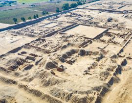 Lais Puzzle - Luftaufnahme der antiken Ruinen von Chan Chan in Trujillo, Peru. Archäologische Stätte der antiken Stadt aus der Chimu-Kultur der präkolumbianischen Zeit - 40 Teile