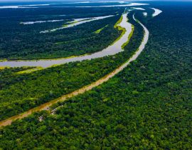 Lais Puzzle - Amazonas-Waldfluss Iquitos Peru Drohnen-Luftpanorama - 40 Teile