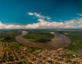 Lais Puzzle - Blick auf den Ucayali-Fluss zur Mittagszeit, Peru - 40 Teile