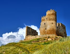 Lais Puzzle - Ansicht der mittelalterlichen Burg von Mazzarino, Caltanissetta, Sizilien, Italien, Europa - 40 Teile