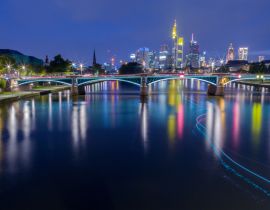 Lais Puzzle - Nacht in Frankfurt am Main vom Main aus - 40 Teile