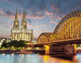 Lais Puzzle - Köln Dom am Rhein mit Brücke Skyline - 40 Teile