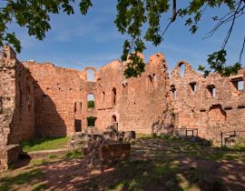 Lais Puzzle - Ruine der Burg Hohenecken in Kaiserslautern, Rheinland-Pfalz, Deutschland - 40 Teile