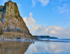 Lais Puzzle - The Great Tor und Three Cliffs Bay auf der Halbinsel Gower, Südwales, Vereinigtes Königreich - 40 Teile