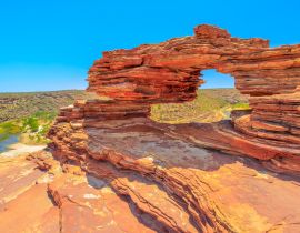 Lais Puzzle - Das Fenster der Natur über der Murchison River Gorge im Kalbarri National Park. Der Bogen aus rotem Sandstein ist die ikonischste Naturattraktion in Westaustralien - 40 Teile