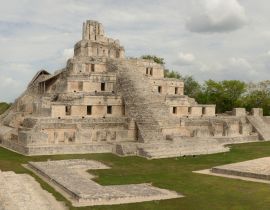 Lais Puzzle - Panoramablick auf die Maya-Pyramiden Edzna. Yucatan, Campeche, Mexiko - 40 Teile