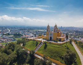 Lais Puzzle - Schöne Luftaufnahme von Puebla Mexiko und seine Kirche, Mexiko - 40 Teile
