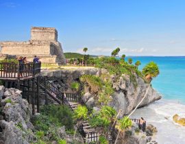 Lais Puzzle - Tulum, die Stätte einer von Mauern umgebenen präkolumbianischen Maya-Stadt, die als wichtiger Hafen für Coba diente, im mexikanischen Bundesstaat Quintana Roo - 40 Teile