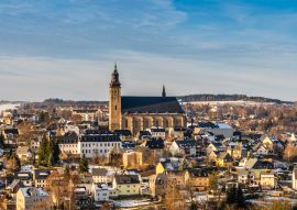 Lais Puzzle - Panorama von der Bergstadt Schneeberg im WInter - 100, 200, 500 & 1.000 Teile