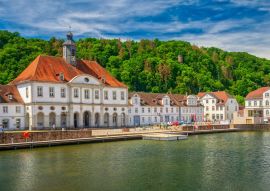 Lais Puzzle - Altes Rathaus von Bad Karlshafen mit Weserhafen, Hessen - 100, 200, 500 & 1.000 Teile