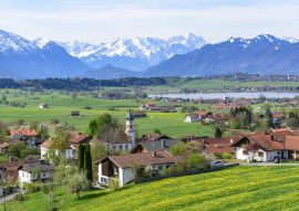 Lais Puzzle - Blick über Aidling zum Riegsee und ins Zugspitz-Massiv - 100, 200, 500 & 1.000 Teile