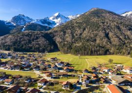 Lais Puzzle - Luftaufnahme, Blick auf Schleching im Achental, Landkreis Traunstein, Chiemgau, Tirol, Deutschland - 100, 200, 500 & 1.000 Teile