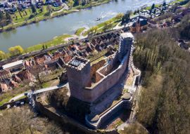 Lais Puzzle - Luftaufnahme, Henneburg, Stadtprozelten, hinter Faulbach, Spessart, Franken, Bayern - 100, 200, 500 & 1.000 Teile