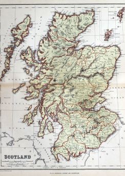 Lais Puzzle - Alte Karte von Schottland von 1870 - 100, 200, 500 & 1.000 Teile