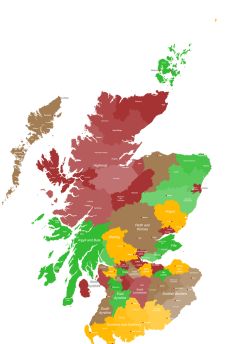 Lais Puzzle - Karte von Schottland - 100, 200, 500 & 1.000 Teile