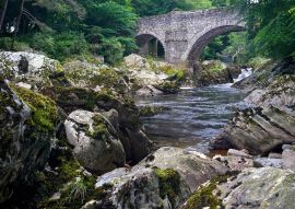 Lais Puzzle - Brücke von Feugh über die Falls of Feugh bei Banchory in Aberdeenshire Schottland - 100, 200, 500 & 1.000 Teile