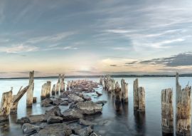 Lais Puzzle - Alter Pier bei Sonnenuntergang im Naturreservat in der Stadt Timrå, Schweden - 100, 200, 500 & 1.000 Teile