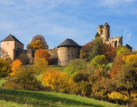 Lais Puzzle - Burg Greifenstein an einem sonnigen Tag im Herbst - 40, 100, 200, 500 & 1.000 Teile