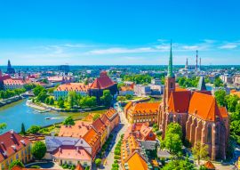 Lais Puzzle - Luftaufnahme von Breslau mit der Kirche Unserer Lieben Frau vom Sand und der Kirche des Heiligen Kreuzes und des Heiligen Bartholomäus, Polen - 100, 200, 500 & 1.000 Teile