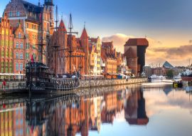 Lais Puzzle - Danzig mit schöner Altstadt über dem Fluss Motlawa bei Sonnenaufgang, Polen - 100, 200, 500 & 1.000 Teile