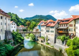 Lais Puzzle - Skofja Loka, Blick von einer Brücke, Slowenien - 100, 200, 500 & 1.000 Teile