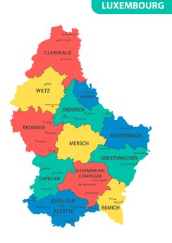 Lais Puzzle - Karte von Luxemburg - 100, 200, 500 & 1.000 Teile