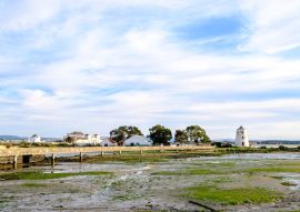 Lais Puzzle - Moinho grande in Barreiro, Portugal. Weiße Gezeitenmühle, Ruine aus dem 15. Jahrhundert. Sumpf - 100, 200, 500 & 1.000 Teile