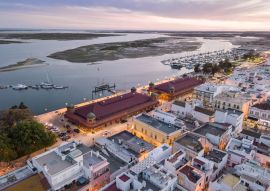 Lais Puzzle - Olhao mit zwei Marktgebäuden an der Ria Formosa, Algarve, Portugal - 100, 200, 500 & 1.000 Teile
