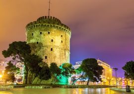 Lais Puzzle - Weißer Turm von Thessaloniki in Griechenland bei Nacht - 100, 200, 500 & 1.000 Teile