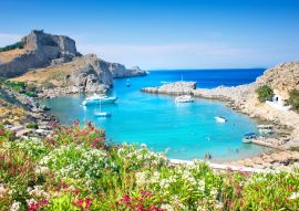 Lais Puzzle - Lindos - Panoramablick auf die Bucht von St. Paul mit der Akropolis von Lindos im Hintergrund (Rhodos, Griechenland) - 100, 200, 500 & 1.000 Teile