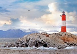 Lais Puzzle - Les Éclaireurs ist ein Leuchtturm im Beagle-Kanal, vor der Küste der Bucht von Ushuaia, Feuerland, Argentinien. - 1.000 Teile