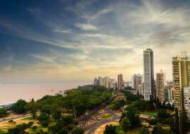 Lais Puzzle - Panoramablick auf die Stadt Rosario entlang des Parana-Flusses bei Sonnenuntergang, Santa Fe, Argentinien. - 100, 200, 500, 1.000 & 2.000 Teile