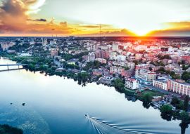 Lais Puzzle - Winnyzja Ukraine Stadtbild Blick auf den Fluss South Bug Skyline - 100, 200, 500, 1.000 & 2.000 Teile